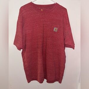 Carhartt Men's Heathered Red Short Sleeve Tee